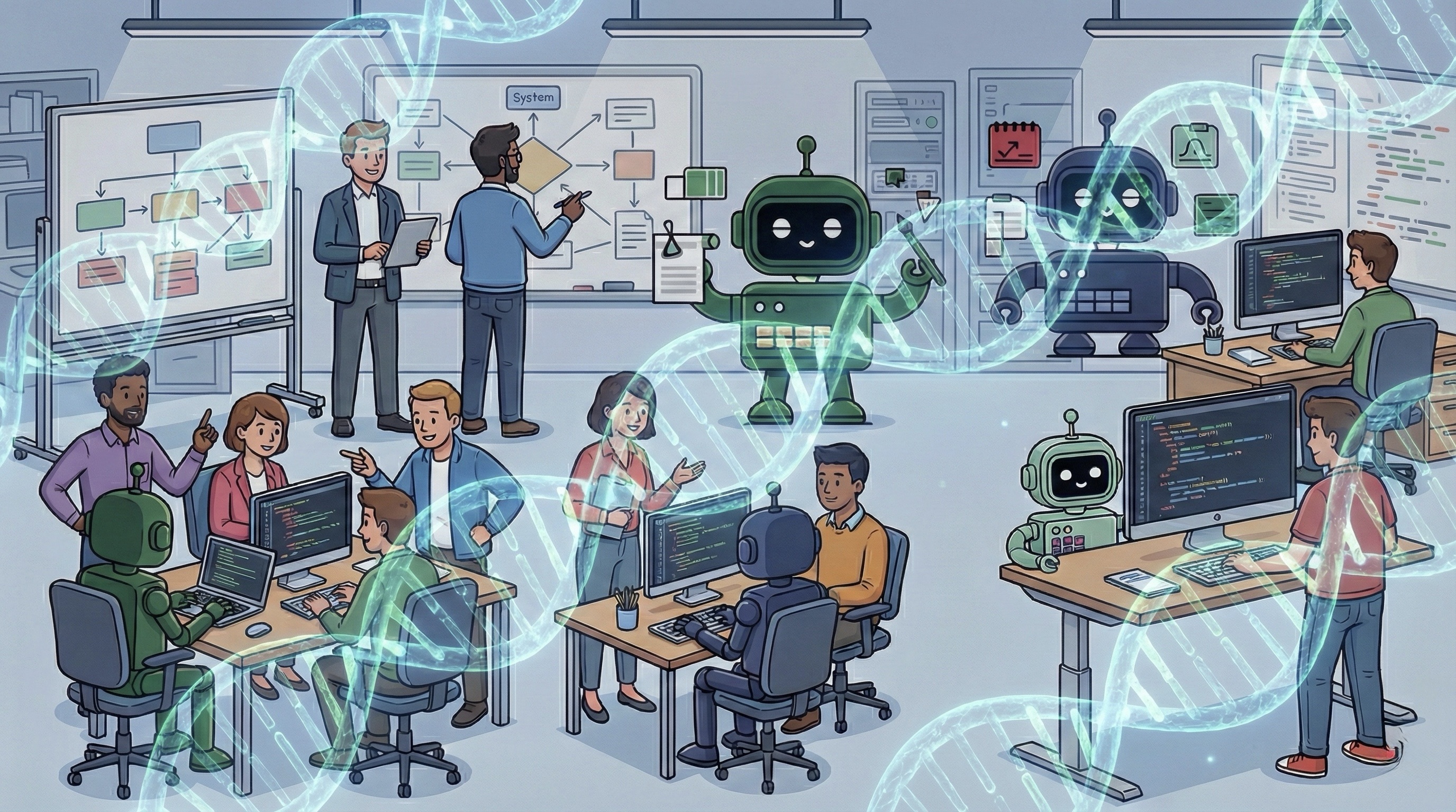 The Double Helix of AI Collaboration: Why Enterprise Teams Need More Than Human-in-the-Loop